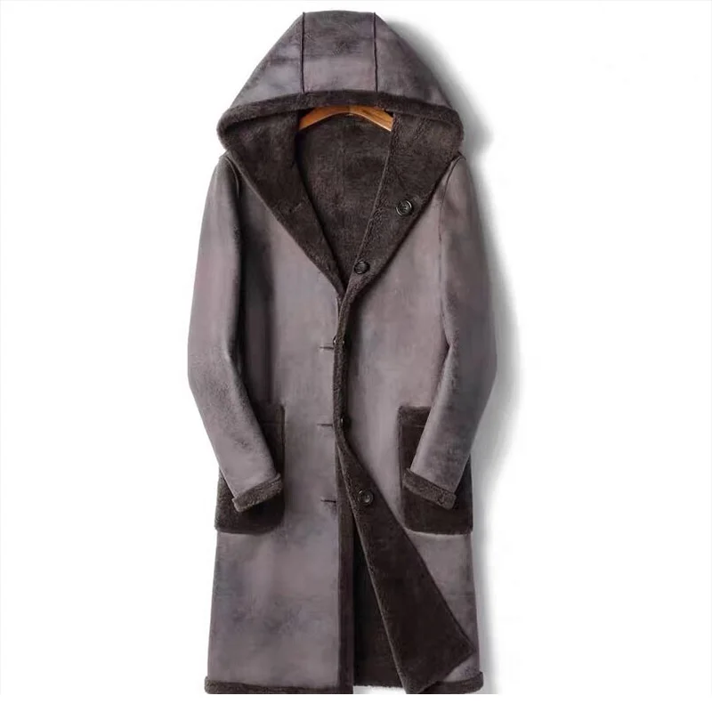 PUDI MT8119 мужские новые модные шерстяные меховые куртки модная повседневная верхняя одежда из искусственной кожи на осень и зиму