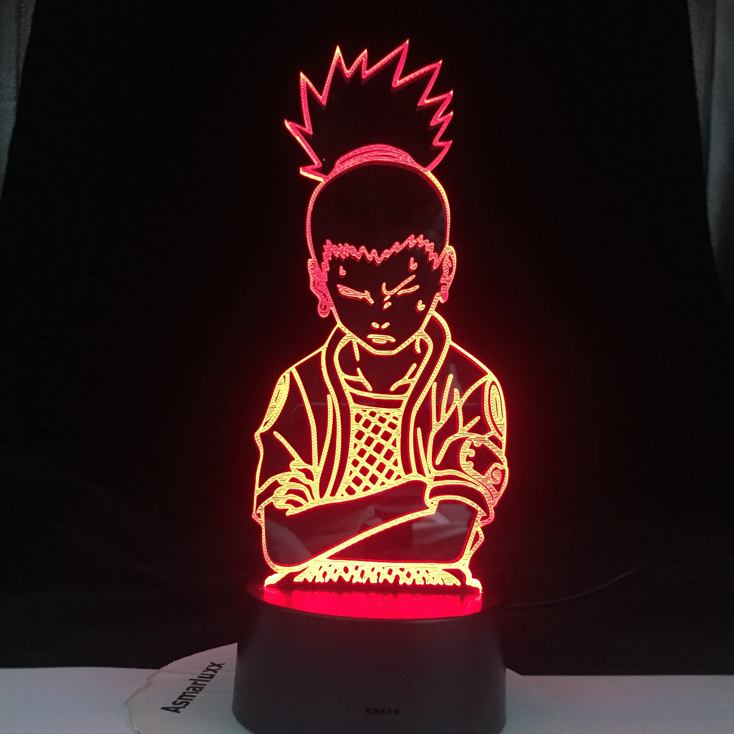 Shikamaru светодиодный светильник Naruto Bros Uchiha Madara мультяшный ночной Светильник для