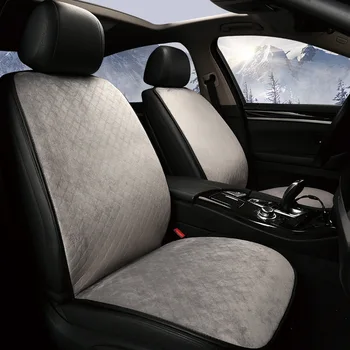 

12v 24v Single Front Seat Heating Cushion Cover Keep Warm Universal Fit Automobile Seat Cover Short Plush Auto Accessories