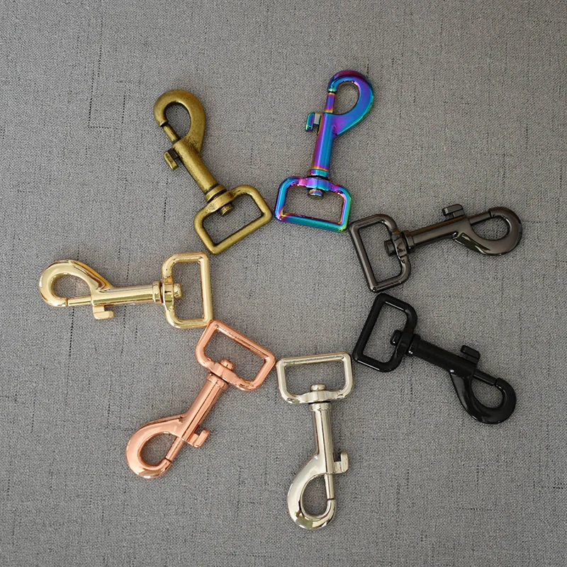 

20 pcs/pack Metal oval zinc alloy spring Collar Carabiner Snap Hook DIY dog collar dog leash Key Chain Bag Part Accessories