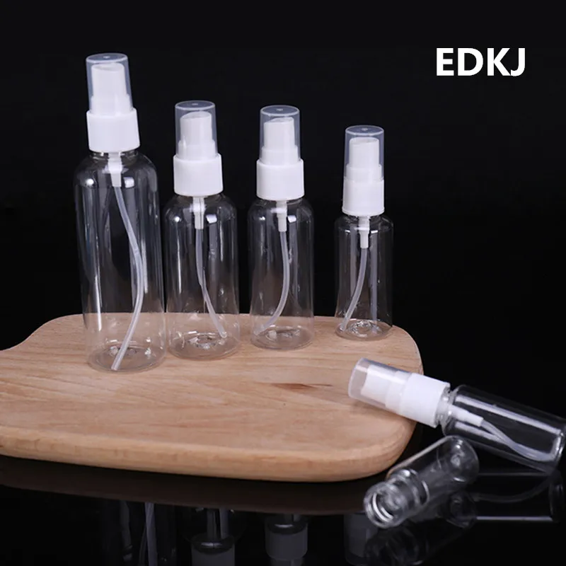 

1PCS Transparent Empty Spray Bottles 5ml/10ml/15ml/30ml/50ml/100ml Plastic Mini Refillable Container Empty Cosmetic Containers