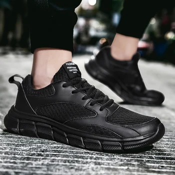 

Summer Breathable Mesh Men Shoes Lace-Up Casual Shoes Men No-slip Lightweight Comfortable Walking Sneakers Tenis Masculino