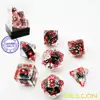 Bescon Novelty Spider Polyhedral Dice Set, Black Spider RPG Dice set of 7 5