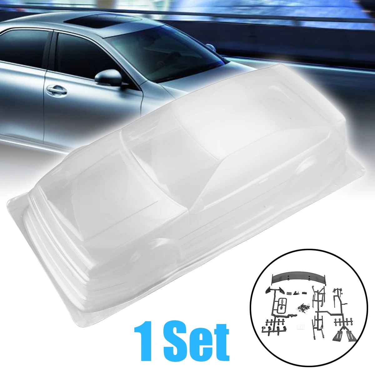 

190mm Clear PVC RC Car Body Shell Case Frame For 1/10 Scale Remote Control RC Car Model Toys DIY Parts