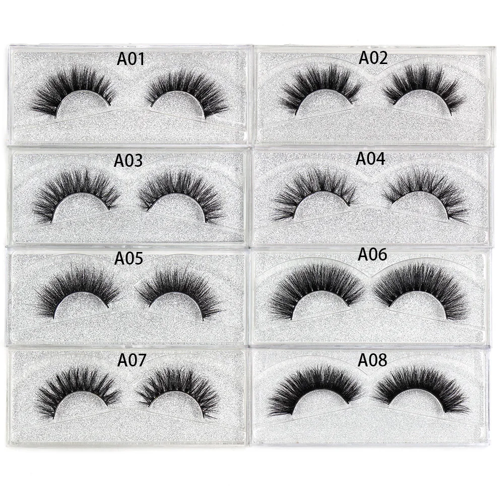 LEHUAMAO Makeup False Eyelashes Handmade Mink Lashes Fluffy Long 3D Strip Thick Fake Faux Mink Eyelashes Makeup beauty tool A19