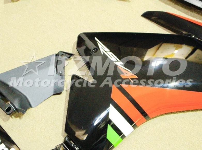Литьевая Форма ABS Обтекатели комплект подходит для Aprilia RSV4 1000 2009- 09 10 11 12 13 14 на заказ оранжевый черный