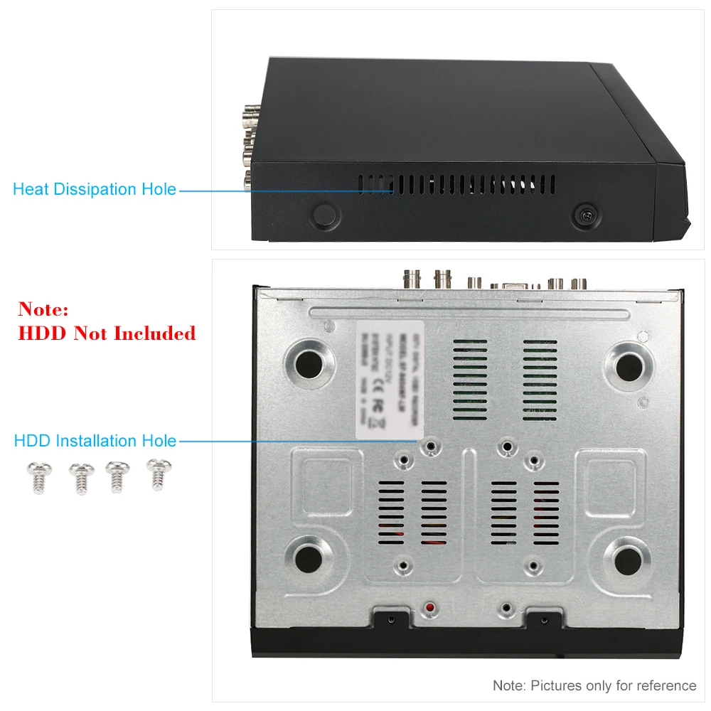 Ahd DVR 4CH рекордер наружного наблюдения NVR Ahd TVI CVI HVR 5-в-1 1080N Системы P2P дома безопасный видеорегистратор Системы для 1080P IP Камера