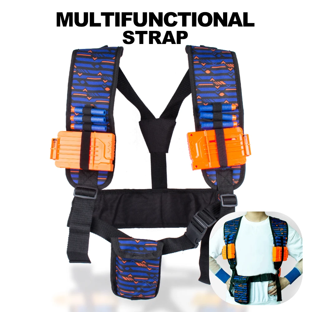 Multi-function Adjustable Storage Bag Suit Set Clip Bullets for Nerf ELITE Magazine Tactical Equipment Toy Gun Pocket | Игрушки и хобби