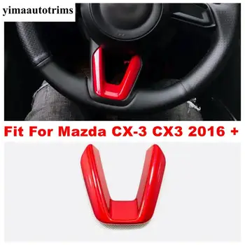 

Auto Steering Wheel Decoration Strip Cover Trim For Mazda CX-3 CX3 2016 2017 2018 2019 2020 Accessories Red Interior Refit Kit