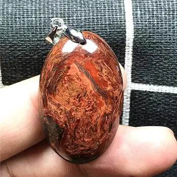 

Top Natural Red Pietersite Necklace Pendant For Woman Lady Man Love Crystal 33x21x9mm Beads Namibia Energy Stone Jewelry AAAAA