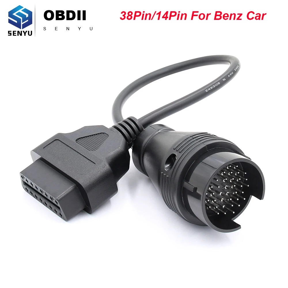 

For Benz Car 14 Pin 38 Pin Connector For Star OBD to OBD2 Scanner Car Diagnostic Auto Tool Extension Cable For Mercedes Benz Car