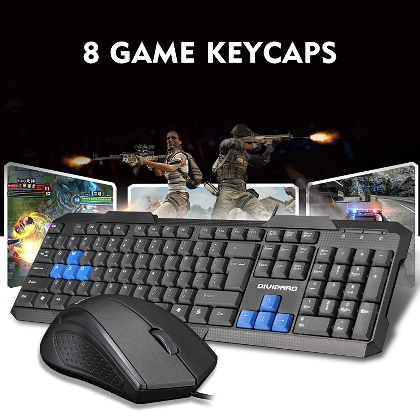 Dropping Ship Mk330 Universal Wired Keyboard Mouse Combo Gaming