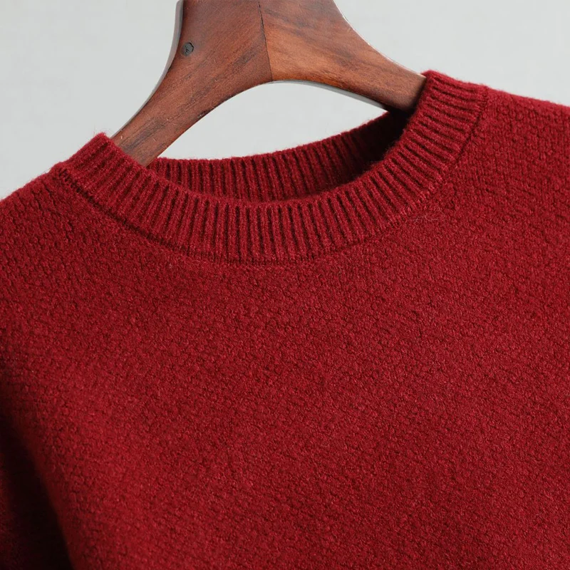 Women's Autumn Winter Long Sweater Dress New Solid Thick Dress Round Neck Long Sleeve Knit Dress Female