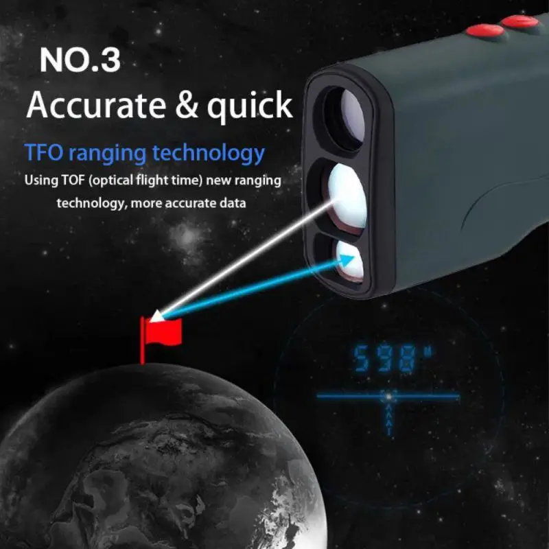 

600m laser range finder USB base charging speedometer dustproof anti-fog golf altimeter measuring instrument