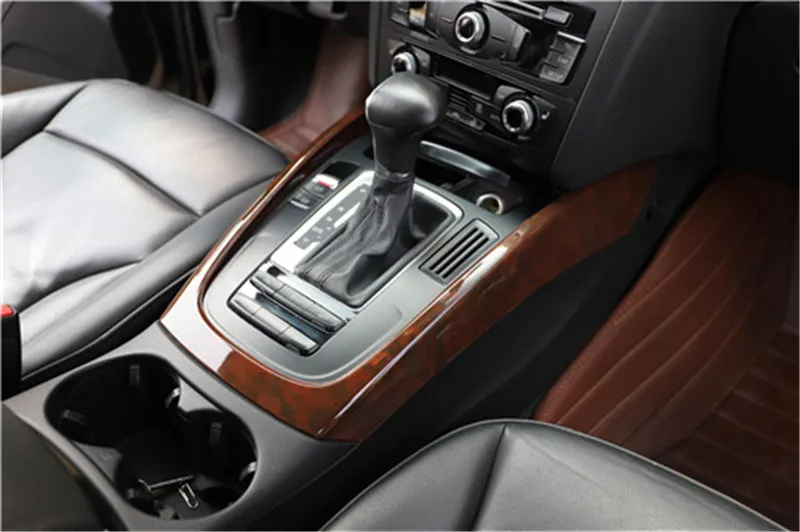 Для 2010- Audi Q5 персиковая деревянная рамка Шестерня рамка панель тире крепление отделка комплект для переоборудования фасции лицевая рамка