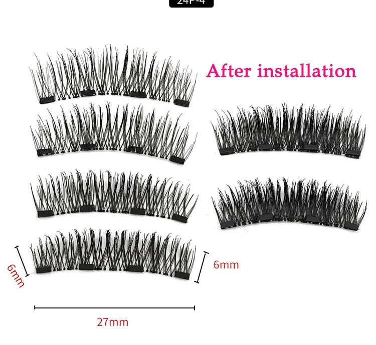 3d 25 мм 8 пар магнитных накладных ресниц натуральный 5d норковый волос поддельные ресницы полоски удлинитель ресниц поставки