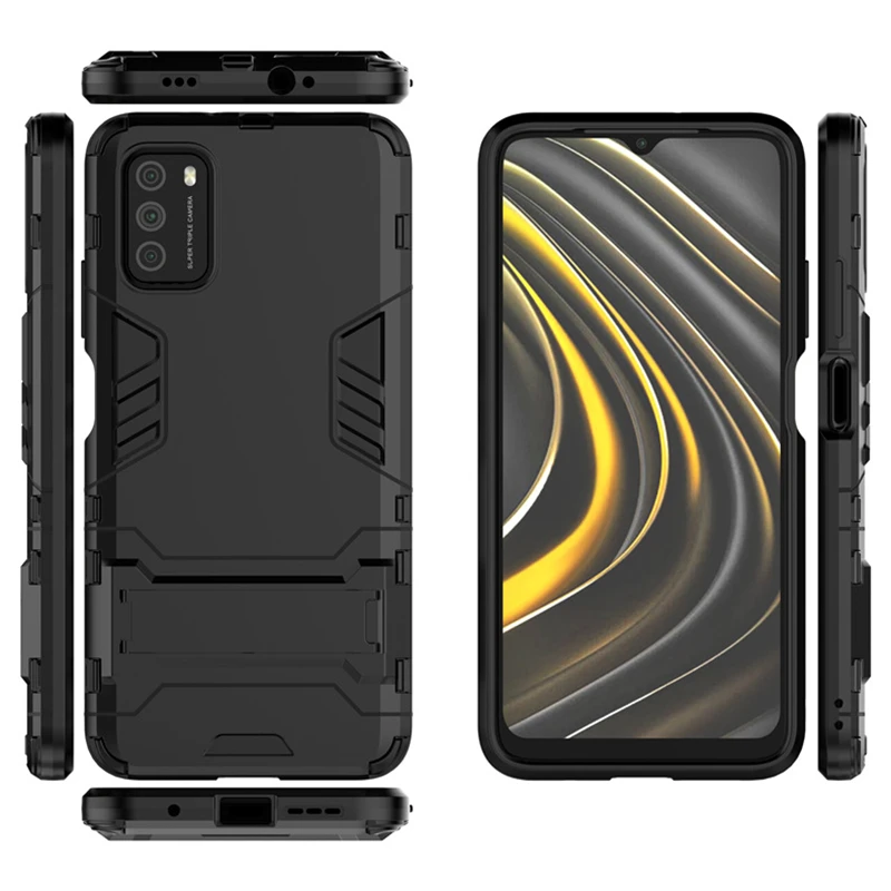 Чехол Железный человек серии Armor для Xiaomi poco m3 чехол телефона невидимый защитный с