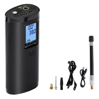 

WEST BIKING 3 In 1 Multifunction Electric Airs Pump Mini Portable USB Bicycle Pump LED Light Powered Bank Torch Flashlamp