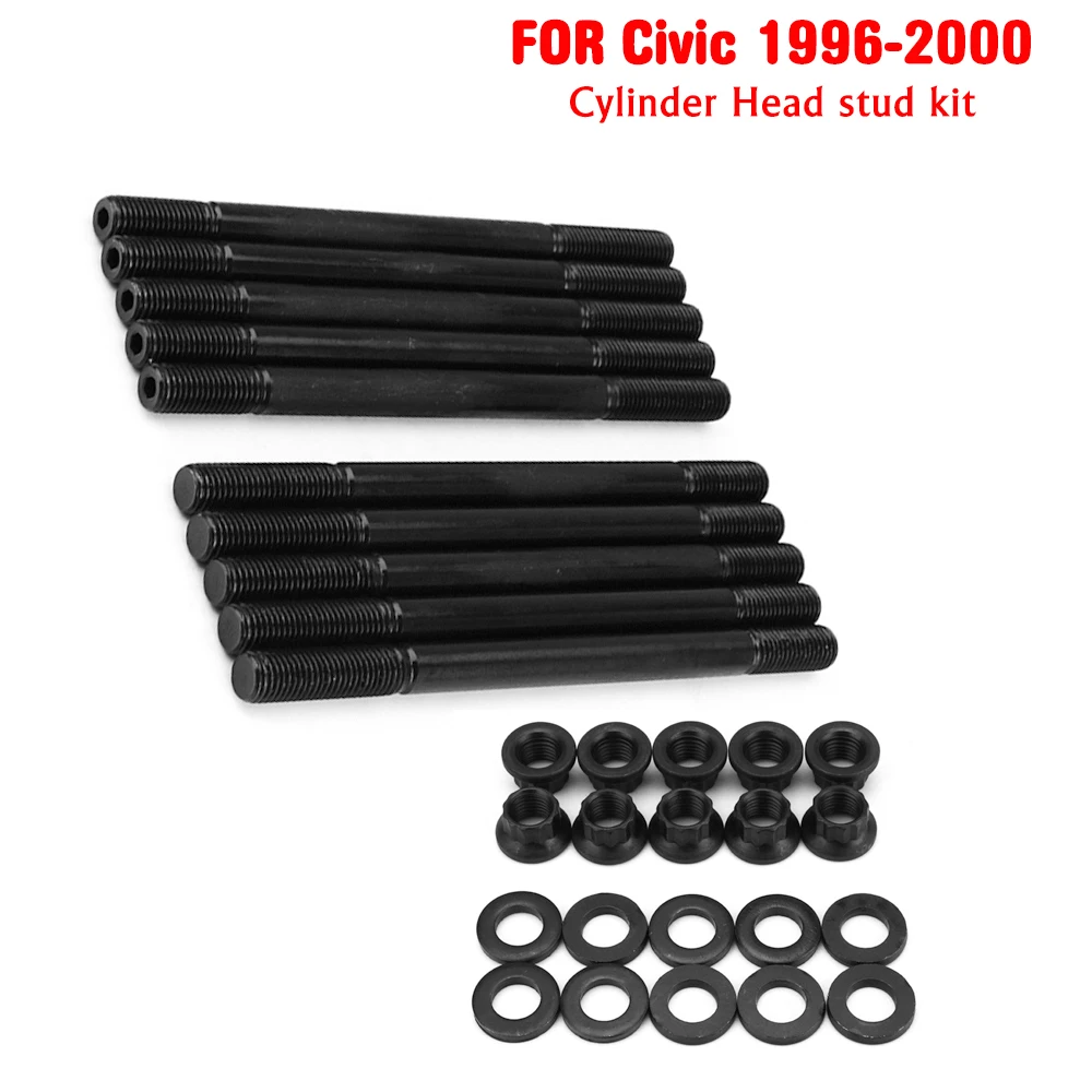 Cylinder head bolt kit studs for Honda Civic 19962000 D16Y7 D16Y8 SOHC