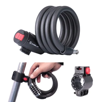 

Anti-theft Lock 5-digit Password Combination Bicycle Safety Lock Steel Cable Spiral Bicycle Tools