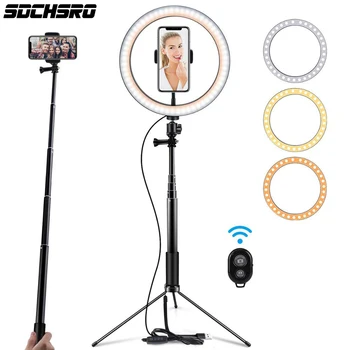 

SDCHSRO LED Light Tripod Ring Lamp Youtube Video Live Electrical Lights for Use In Professional Quality Photography for Phone