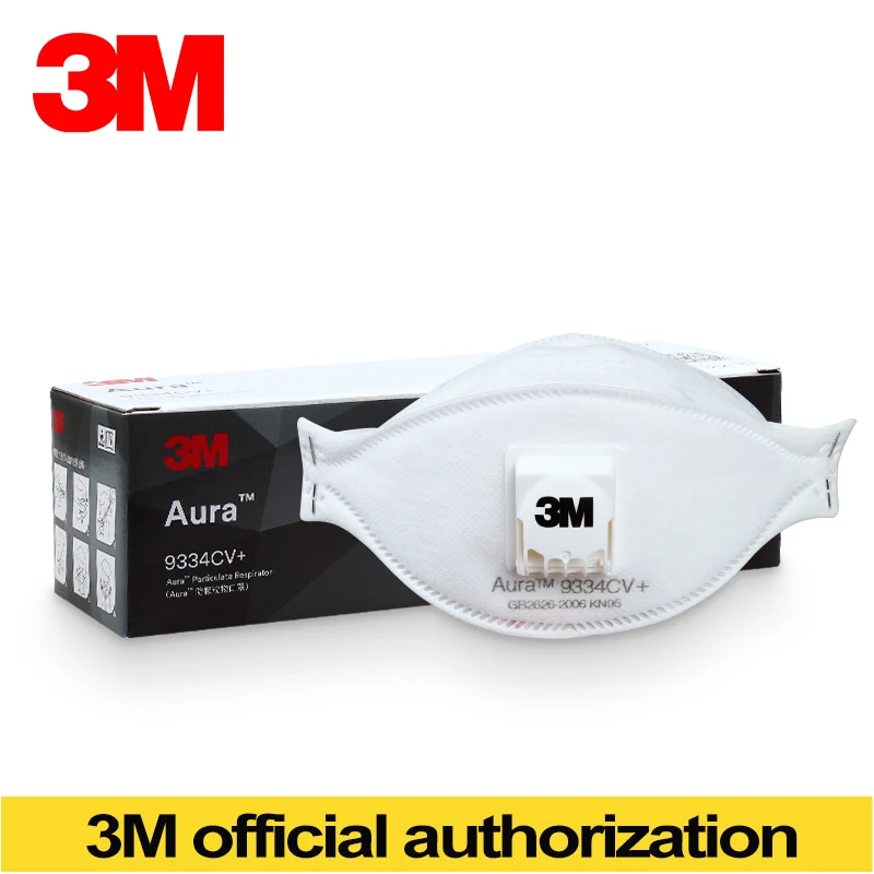 

3M 9334+ Aura Respirator dust mask EU FFP3 level Oily and non-oily particulates Breathing mask 1 box of 3PCS PM2.5 dust mask