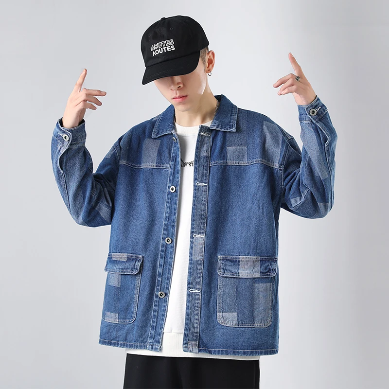 Denim Jacket Fashion Stitching Style 