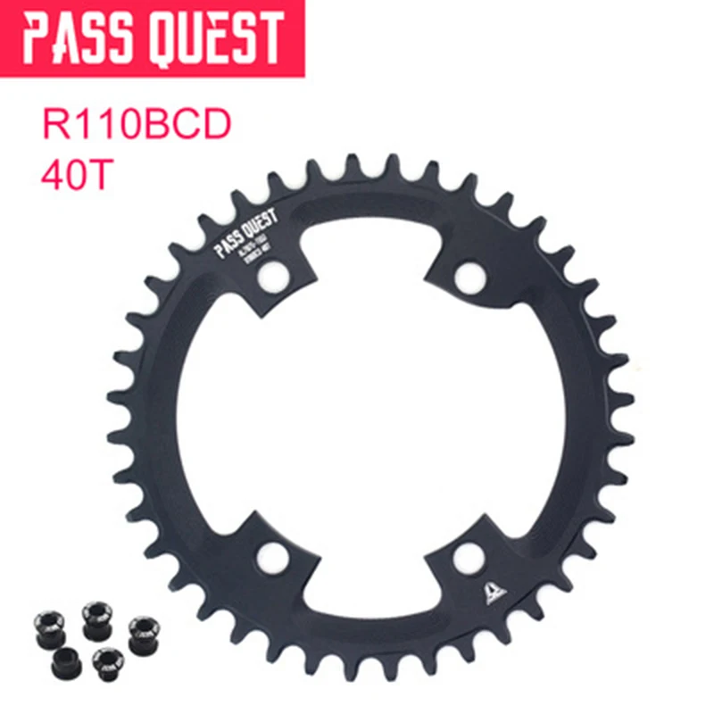 Pass Quest 110BCD для шоссейного велосипеда велосипедная Звездочка 4-коготь диск R7000 R8000 R9100 - Цвет: 40T
