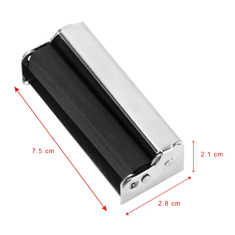Manual Cigarette Rolling Machine Portable Smoking Accessories 70MM Metal Tobacco Roller DIY Rolling Paper Tool Gift for Men - Image 2