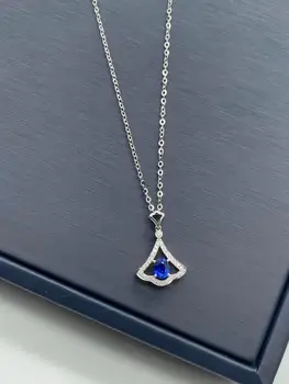

18k Gold Real Sapphire Pendant Necklace Real Gold Real Sapphire Real Diamonds Designer Style