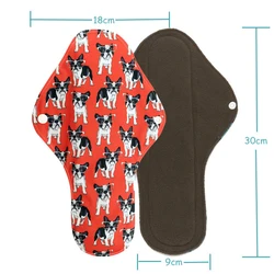 4 Pcs Women reusable cloth cotton fabric menstrual pads bamboo back side 30 mm material customized cheapest