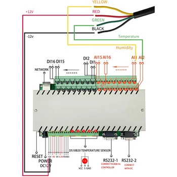 

Kincony Wired Analog Soil Moisture Temperature and Humidity Detector Detection Range -40 to 80 Humidity 0-100%RH 0-5V Output