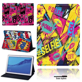 

Adjustable Folding Stand Cover for Huawei MediaPad T3 8.0/MediaPad T3 10 9.6"/MediaPad T5 10 10.1" Tablet Wearable Cover Case