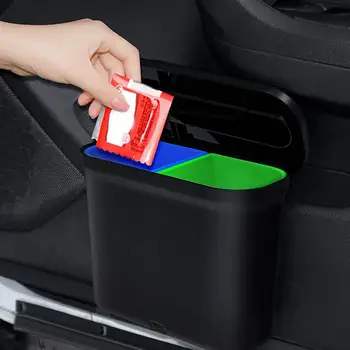 

Car Trash Can Auto Organizer Storage Bag Car Garbage Bin Auto Door Seat Back Dust Case Holder Auto Accessories