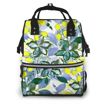 

Watercolor Flowers Nappy Backpack Mummy Bag Large Capacity Mom Baby Multi-function Waterproof Outdoor Travel Diaper Bags