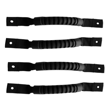 

Pack of 4pcs 25.5 x 2.5 x 4.5 cm Kayak Canoe Boat Side Mount Carry Handle Black
