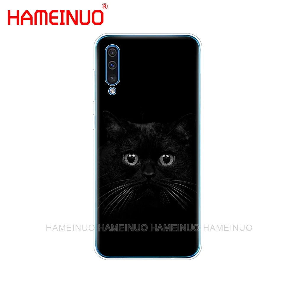 Силиконовый чехол для телефона samsung Galaxy S10 E PLUS A10 A20 A30 A40 A50 A70 A10E A20E M20, черный чехол с кошачьим глазом - Цвет: 43039