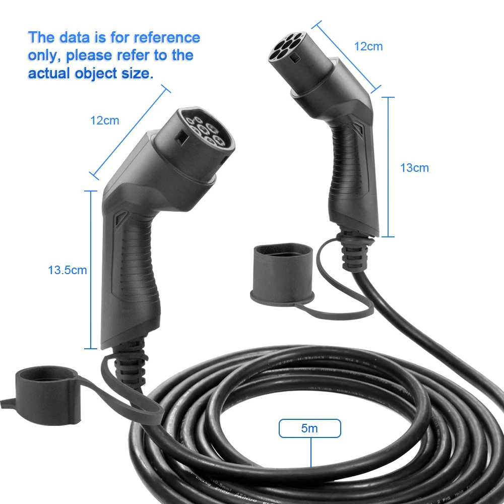 Câble charge WE Rallonge 5m - T2 monophasé 32A/7.2kW