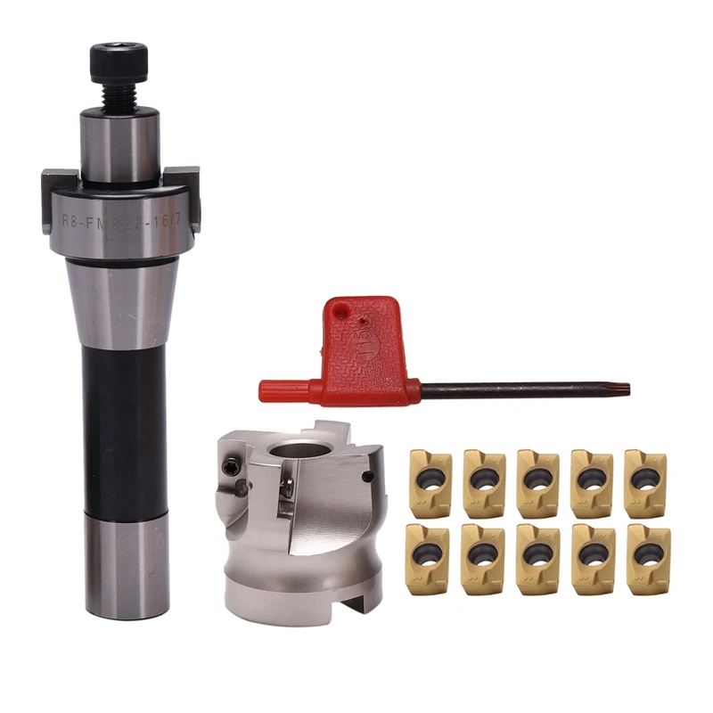 

CNC Tool Face End Mill Cutter R8-FMB22 Holder Extension 400R-50-22 APMT1604 CNC Carbide Inserts