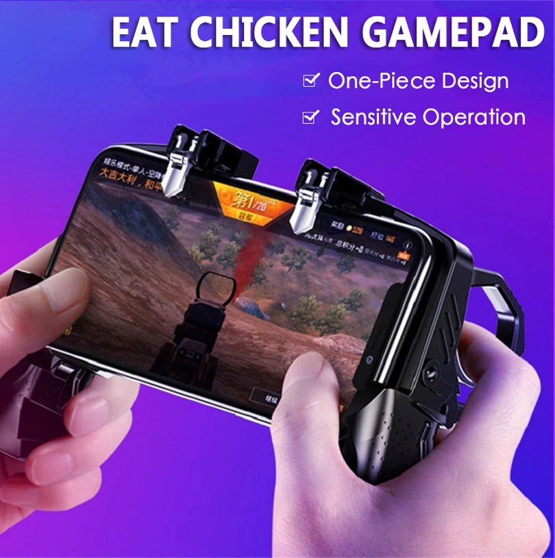 Металлическая кнопка вспомогательный игровой контроллер Trigger PUBG мобильный Джойстик контроллер Кнопка оборот геймпад для iOS Android