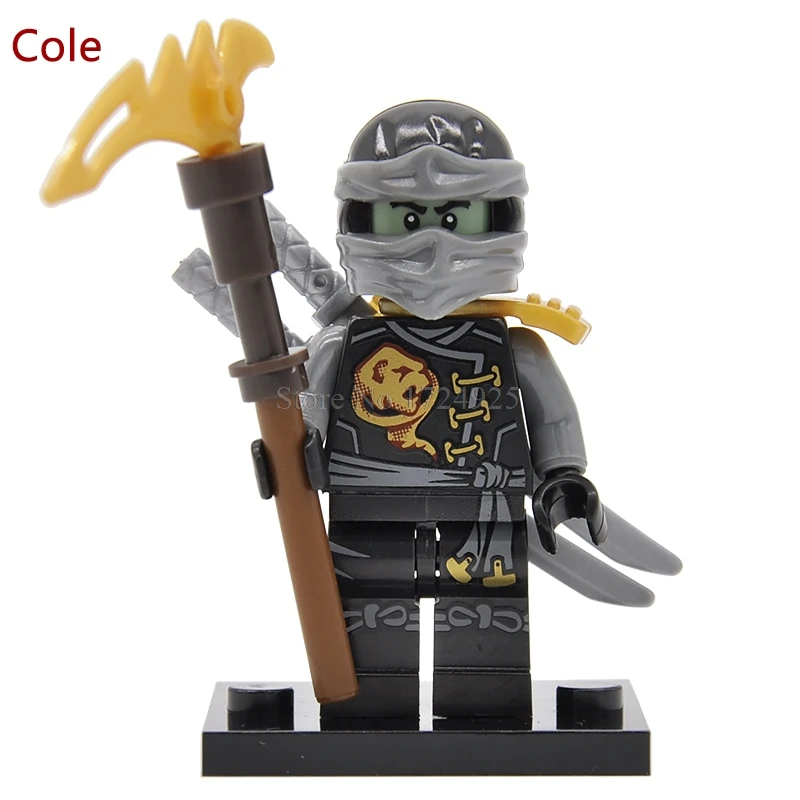 Cole x20pcs 20 шт, одинаковые нинджагоидные фигурки, Nya KAI Wu Krux, Ллойд, козу, Вэй Снейк, Самурай х паразитов, набор строительных блоков, кирпичные игрушки - Цвет: Cole x20pcs