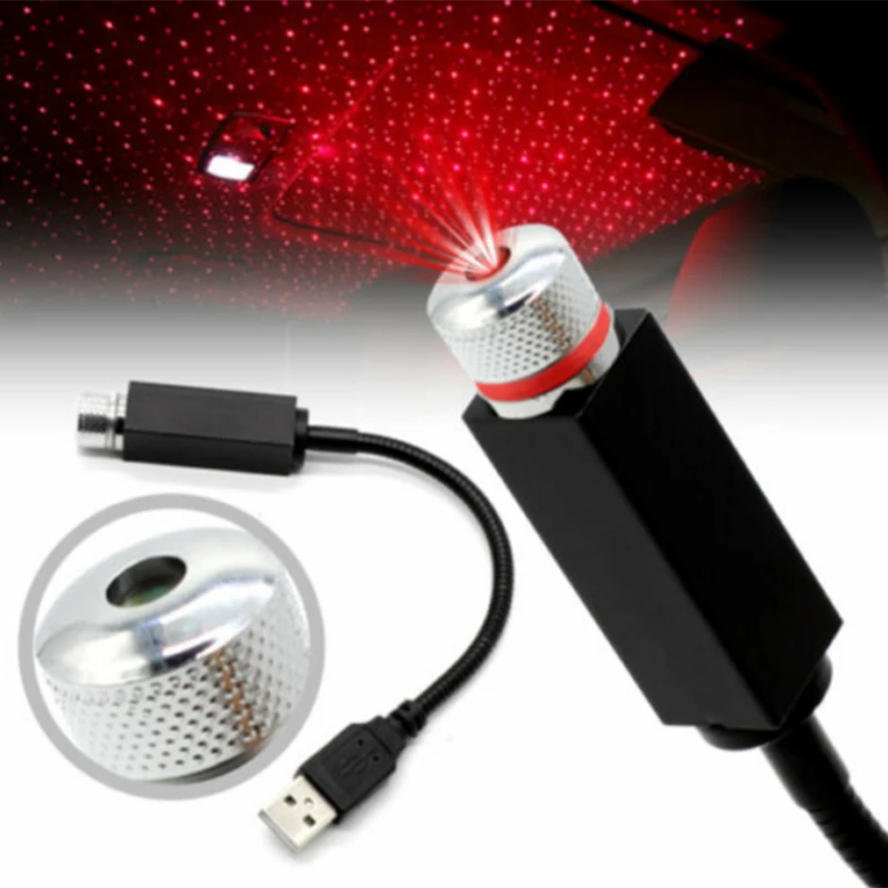 2019 зарядных порта USB для автомобиля атмосфер светодиодный проектор лампа со