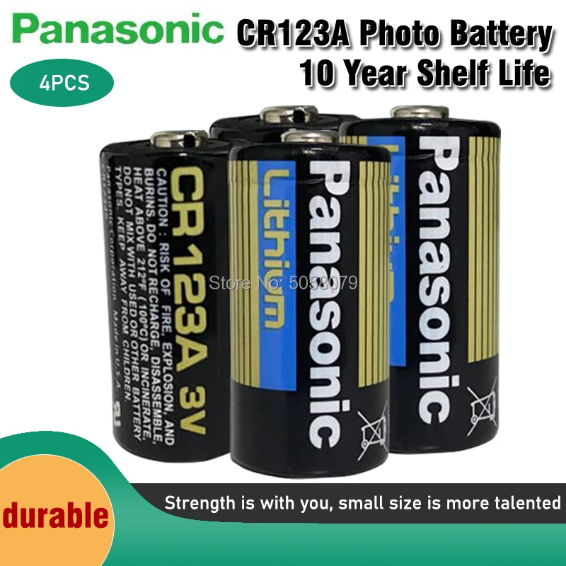 4pcs New Original Panasonic Lithium Battery 3v 1550mah Cr123 Cr 123a