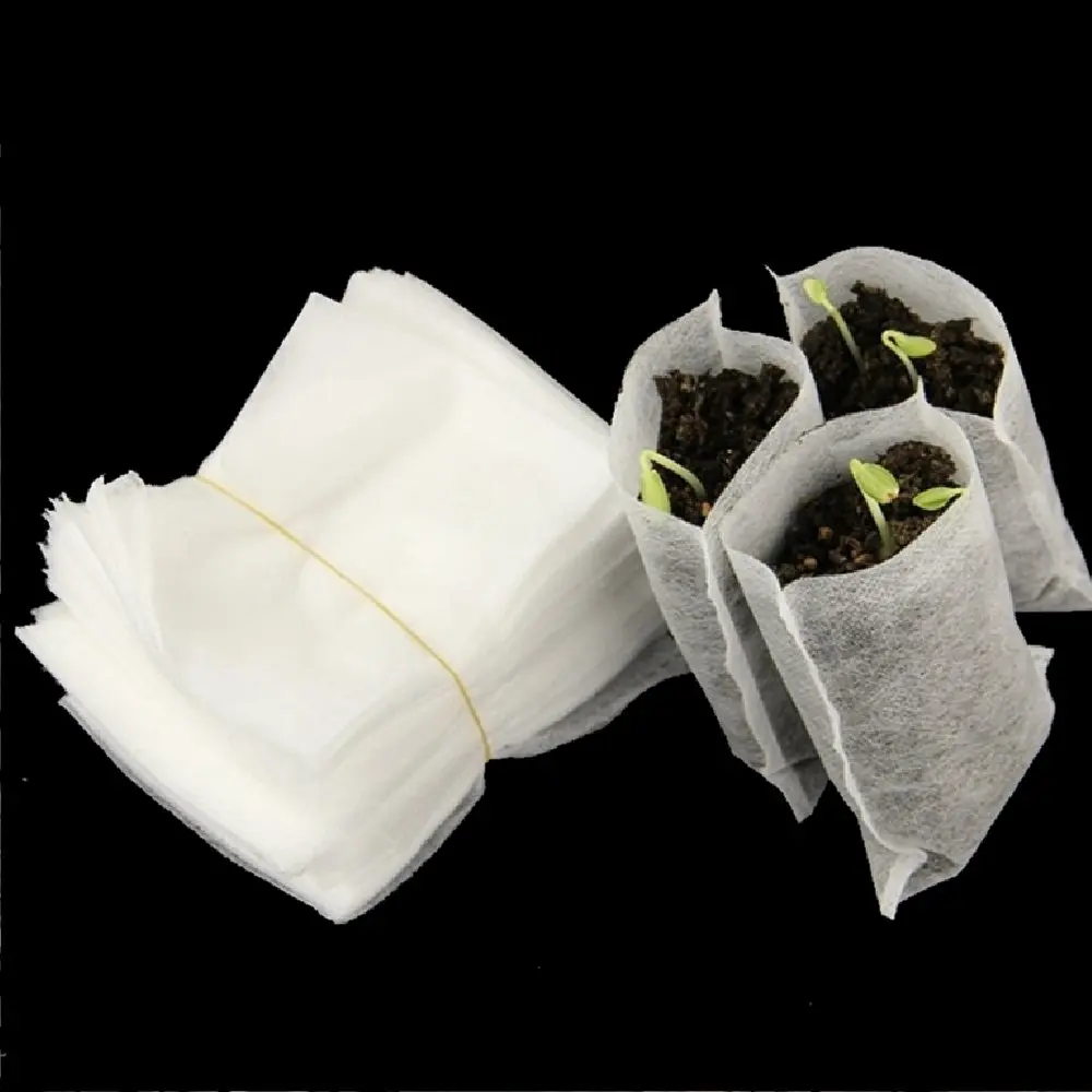 2000 шт./лот мешок для выращивания нетканый материал для рассада растений питомника органическая ткань экологически чистый биоразлагаемый