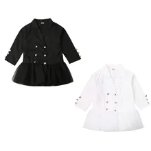 Детское платье принцессы для девочек; нарядное кружевное платье для маленьких девочек; осеннее праздничное платье с длинными рукавами и пуговицами; От 3 до 8 лет