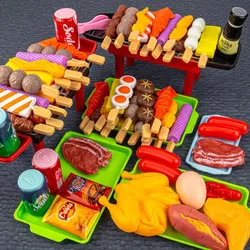 Ensemble de jouets de cuisine, Simulation de Barbecue, four, brochettes de Barbecue, maison de poupée, jouets éducatifs pour enfants, cadeau de noël 