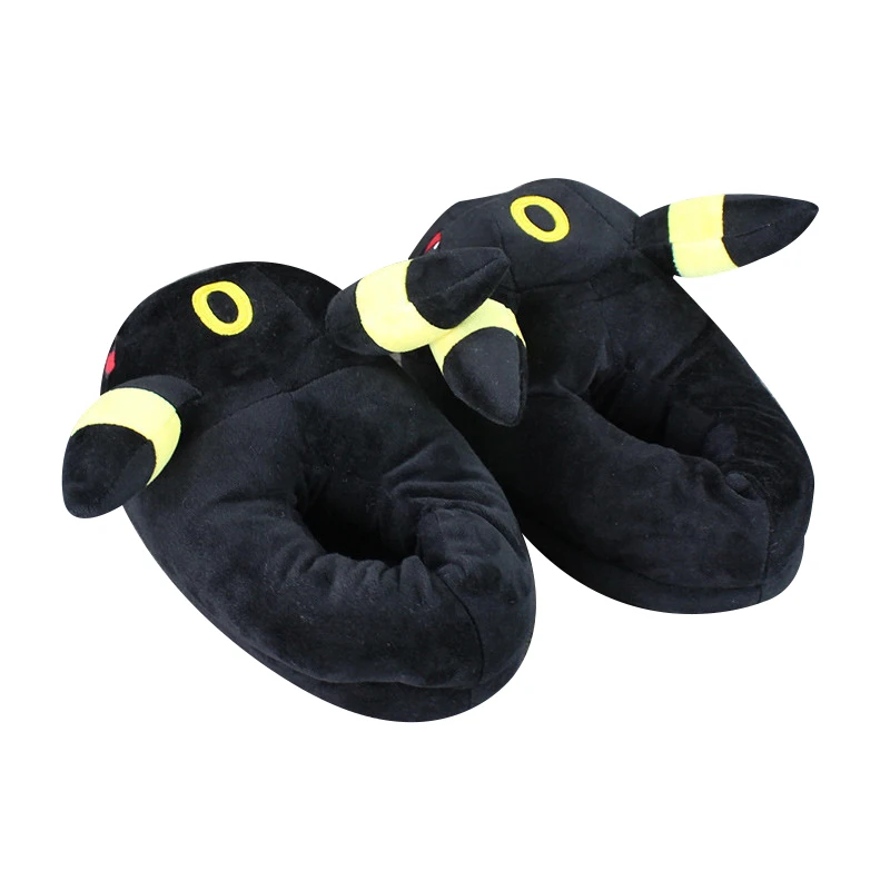 Теплые мягкие зимние тапочки с героями мультфильмов «Umbreon»; домашняя обувь для взрослых; домашняя плюшевая обувь; 28 см