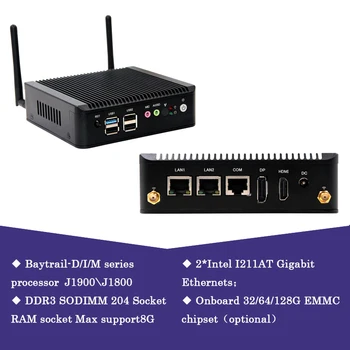 

Pfsense Nano itx 4G DDR3 Cerelon J1900 J1800 Barebone Mini Computer Ubuntu linux Firewall Router x86 Fanless industrial Mini PC