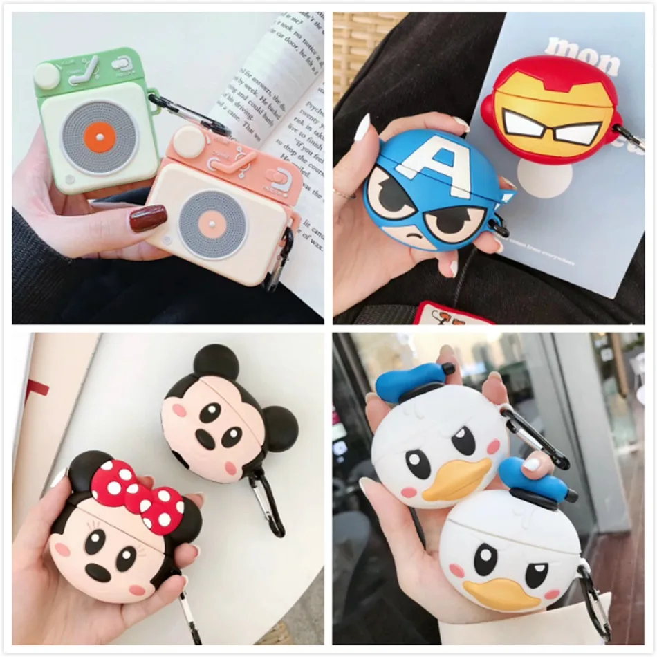 3D чехол для наушников для Airpods Pro Чехол силиконовый милый кот крокодил Мультяшные наушники/Earpods чехол для Apple Air pods Pro 3 чехол s