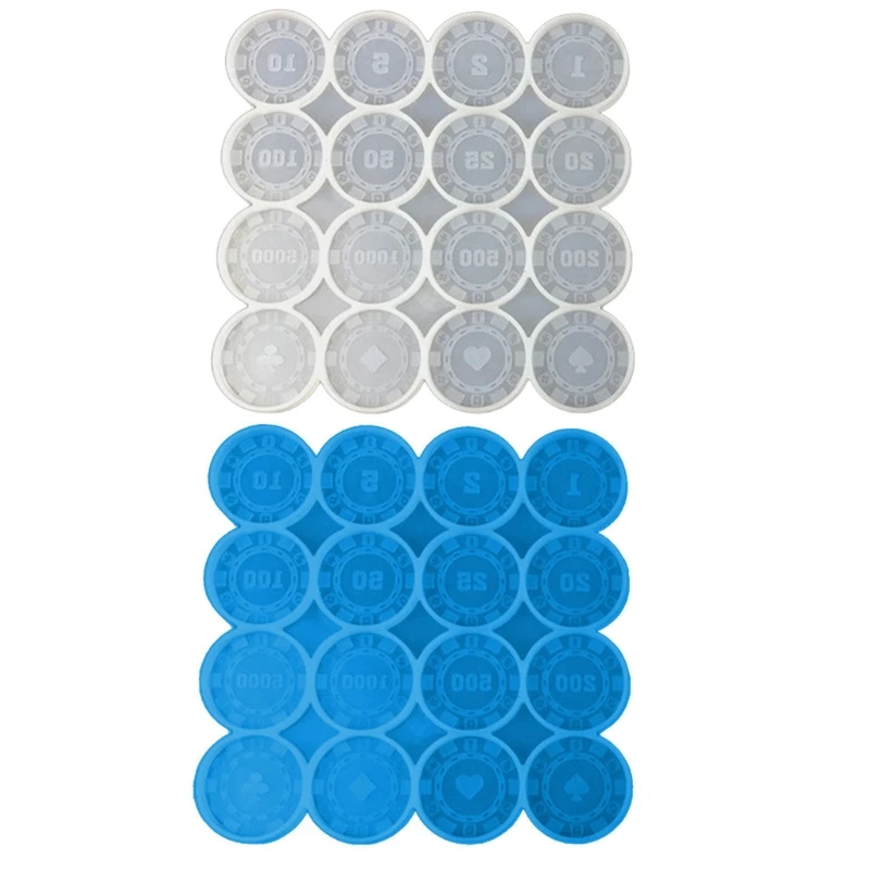 

Poker Chips Game Coins Epoxy Resin Mold Commemorative Collection Coins Silicone Mould DIY Crafts Jewelry Casting Toosl